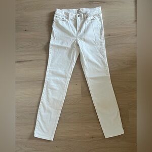J Crew White Skinny Corduroy Pants